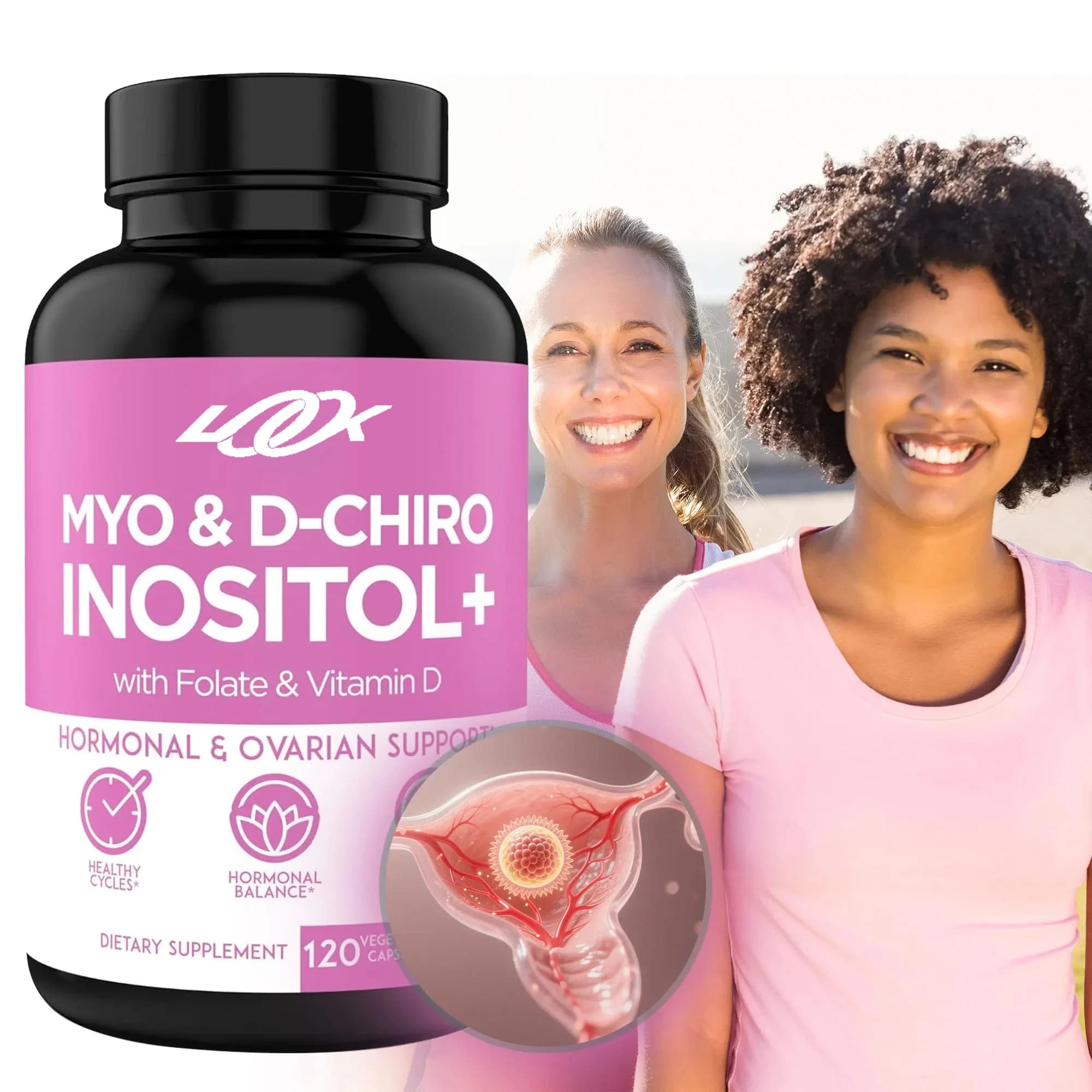 Premium inositol supplement: healthy hormone balance and healthy ovarian support for women - Myo and D-Chiro Inositol Plus
