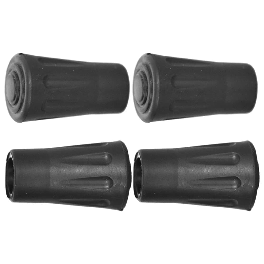 Rubber covers for trekking poles, 4 pieces, protective covers for walking sticks with a diameter of 12 mm, minimize the wear of rod heads