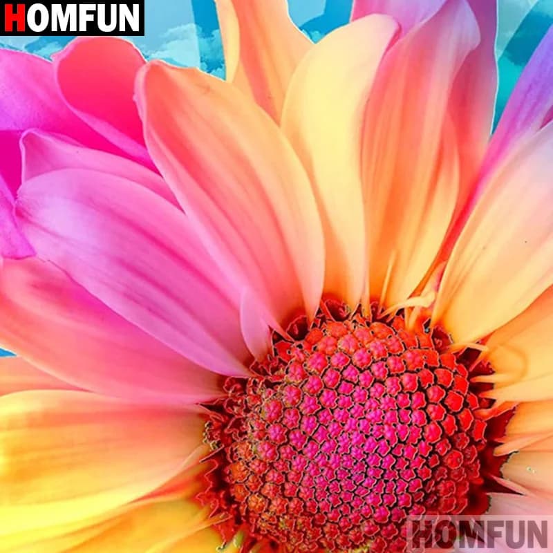HOMFUN Pittura diamante trapano completo "Paesaggio floreale" Immagine fai da te di strass 5D Diamante Ricamo Punto croce Decor