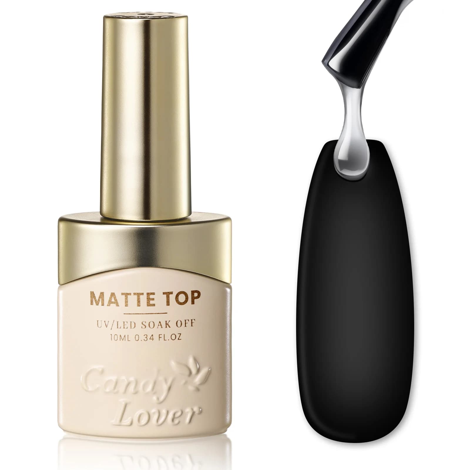 Smalto Gel Top Coat 10ml Senza Residui, Opaco, Rimovibile UV LED, Lunga Durata, Previene Graffi e Scheggiature, Accessori per Manicure