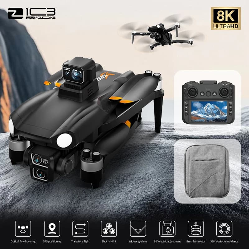 Z103 ultra drone professional 8k 4 axis lens dual camera hd 5g gps wifi fpv eis rc drone laser avoid obstacles quadcopter toyS