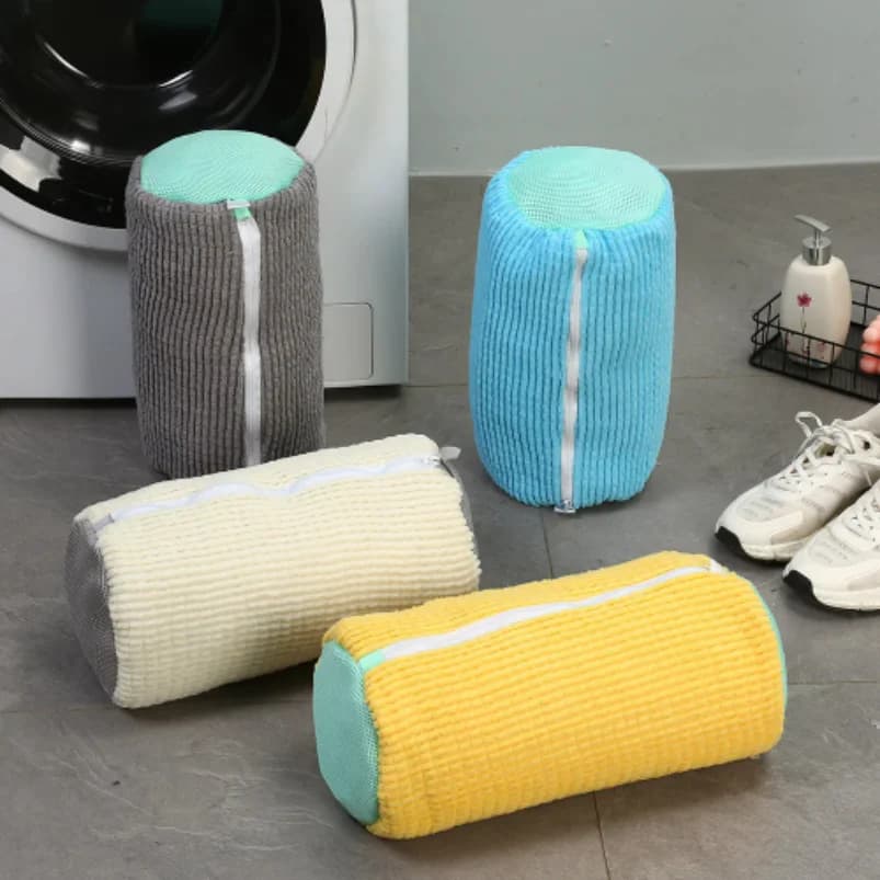 Nuova borsa per lavare le scarpe Lavatrice Borse per bucato Chiusura in microfibra Scarpe Borsa per la pulizia Scarpe Rete per bucato Fibre soffici Sneaker