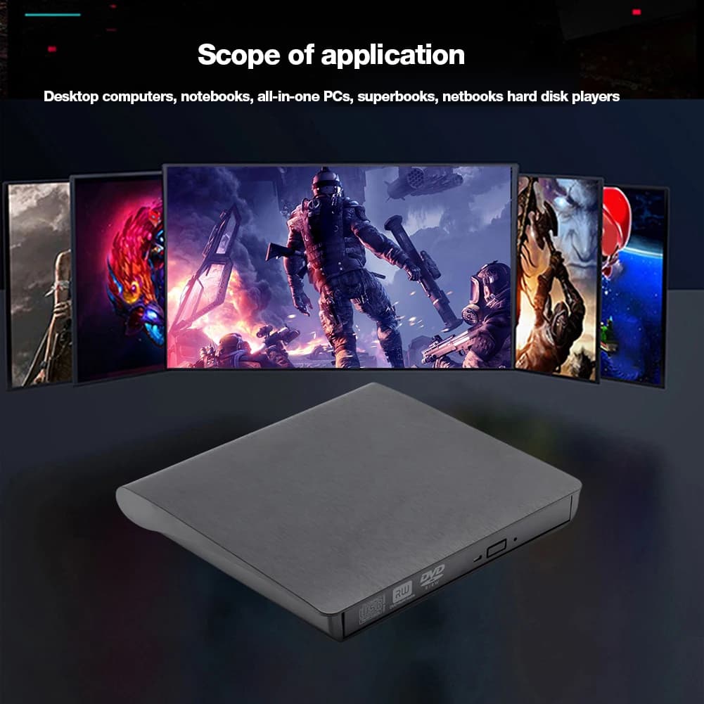 USB 3.0/USB 3.0 + USB C Optical Drive Case DVD External Enclosure SATA To USB CD ROM ODD Box USB to SSD Caddy 9.5/12.7mm