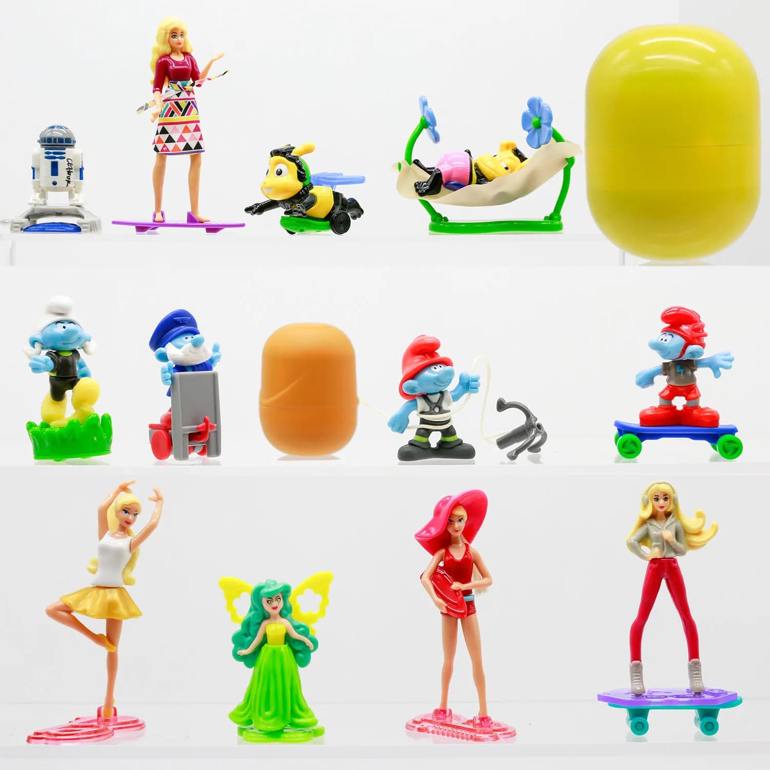 Kinder Gashapon Capsule Toys Sorpresa Anime Cartoon Film Personaggi Figure Auto Animali Soldati Bambole Principessa ecc. Regali per bambini