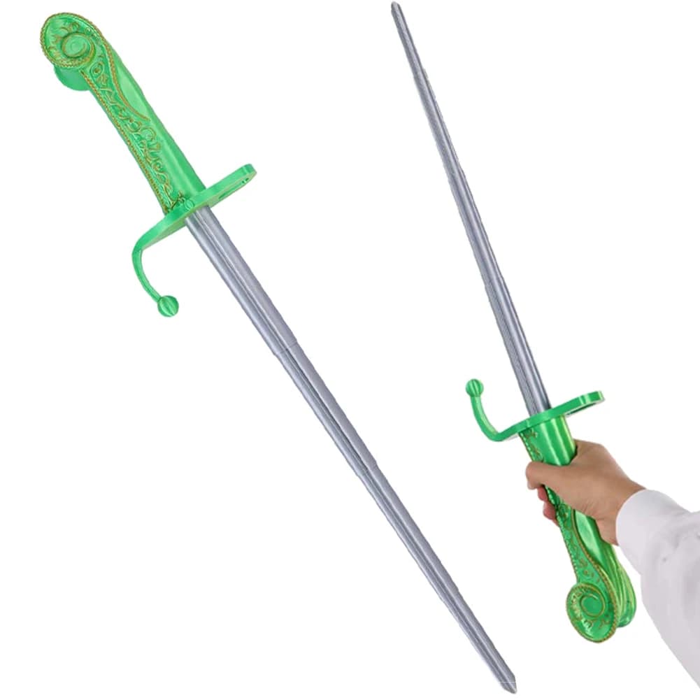 Wiked 2025 Principe Fiyero Spada Coltello telescopico verde Puntelli per costumi cosplay Accessori per spada lunga Regali con ciondolo di Halloween