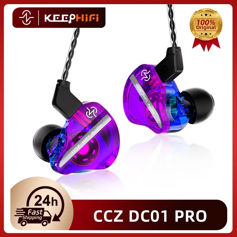 CCZ DC01 Pro Cavo a 2 pin per musicisti cantante iems per gamer da gioco Auricolari cablati 20HZ-20KHZ 110db auricolari cavo IEM Auricolare