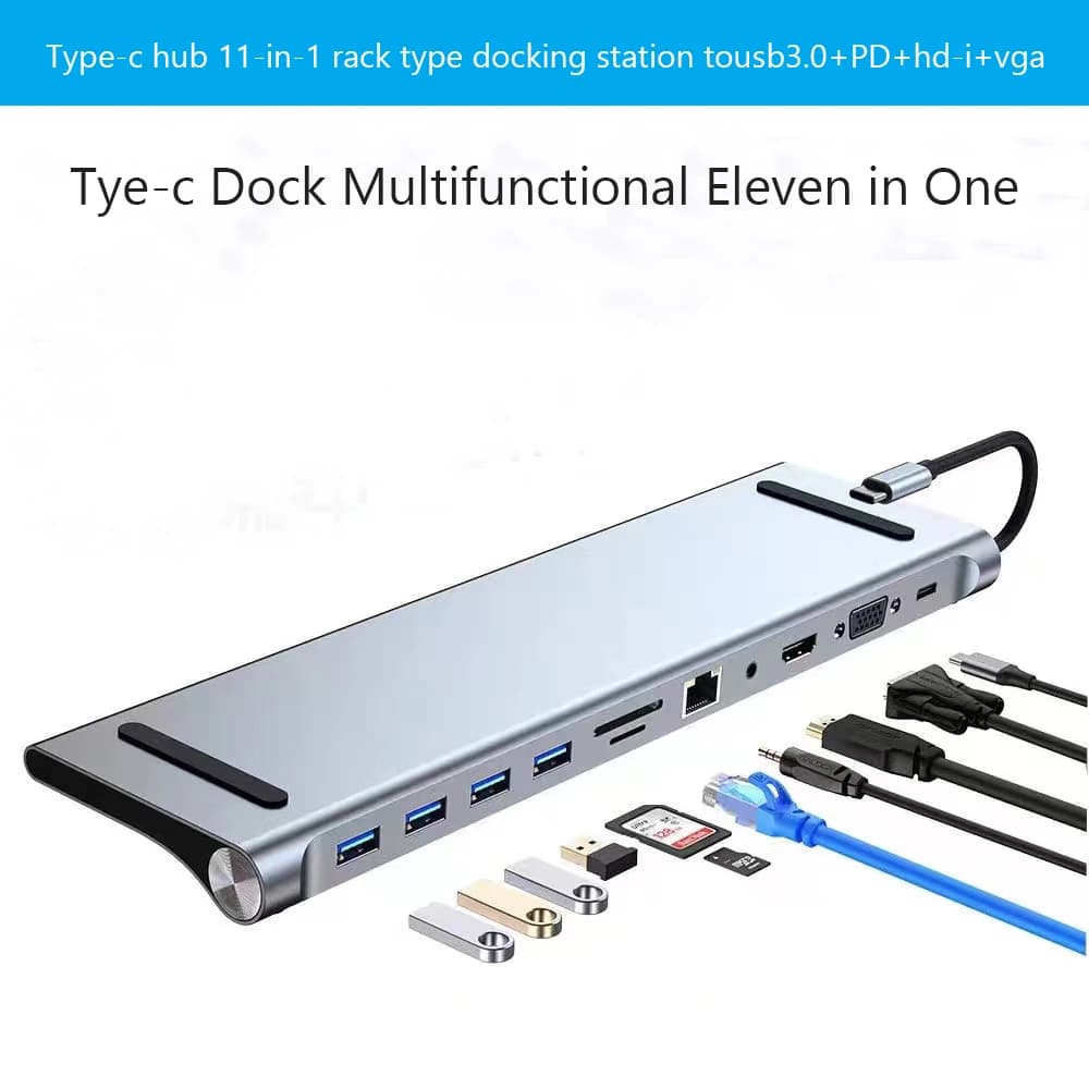 Docking station 12 in uno NeTwork Card Display multischermo MST adatto per stazioni d'accueil per computer Apple e Hua-wei