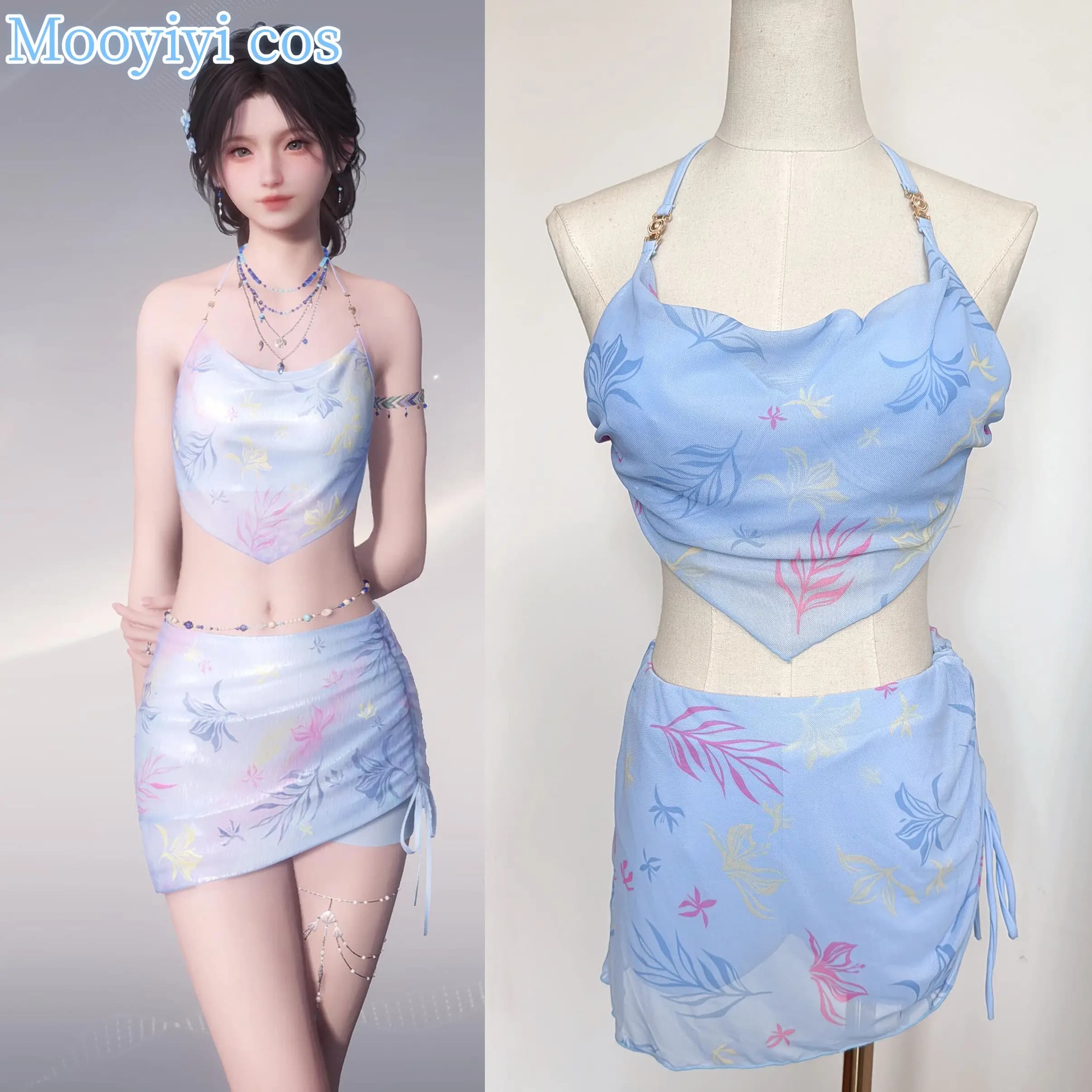 Rafayel Xavier Costume Cosplay Halloween Natale eroina Love and Deepspace Gonna costume da bagno donna S-XL DISPONIBILE