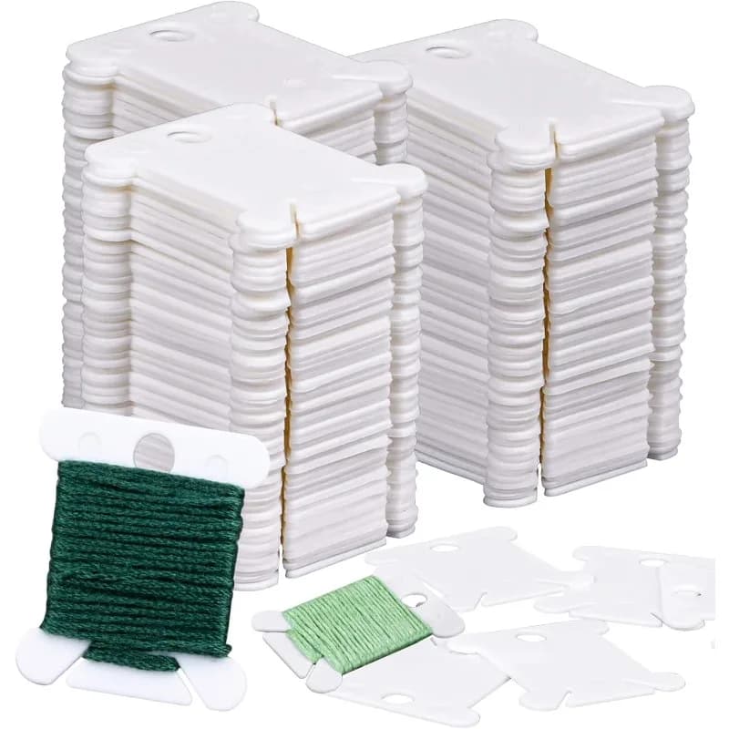 20 pz/lotto Bobine di Plastica Filo Per Cucire Organizer Titolare Filo Da Ricamo Carta di Immagazzinaggio FAI DA TE Mestiere Punto Croce Accessori Per Cucire