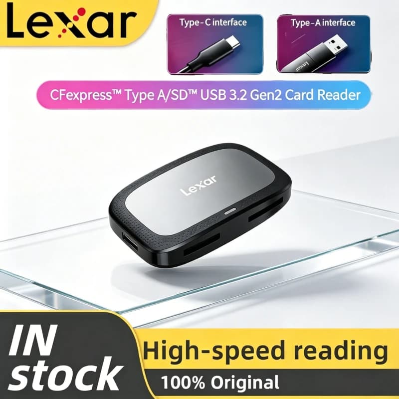 Lexar 2-in-1 Hi-Speed USB 3.2 Gen2 10Gbps 8K CFexpress Type A card reader SD Card Reader USB Type C Interface CFE Card Reader
