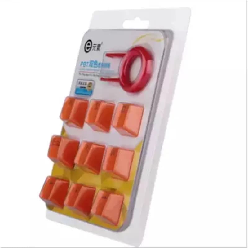 Copritasti traslucidi retroilluminati PBT a 9 tasti arancioni per tastiera meccanica Cherry MX