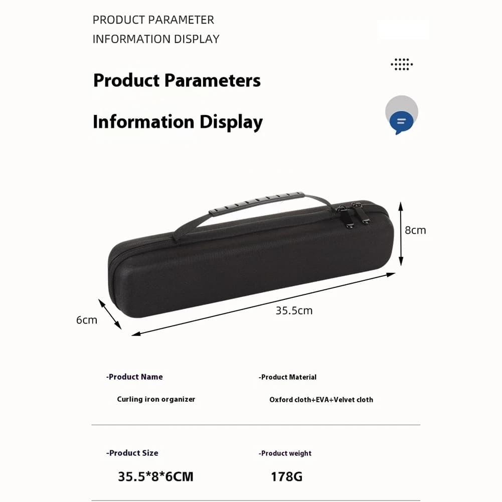 Storage Bag for Hair Plates, Anti-shock case for Iron Curtains, Multifunction Travel Laptop Bag for Home Conservation