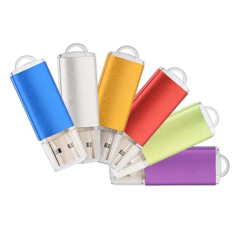 Confezione da 5 Chiavetta USB colorata ad alta velocità 2.0 Pendrive in metallo 4 GB 32 GB 128 MB Pen Drive Memoria USB Fotografia Regali Disco di memoria