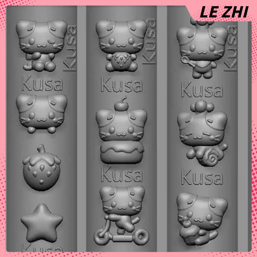 Cartoon Cat Designs, Strawberry, Flower, Star, Cat Shades, Music Notes