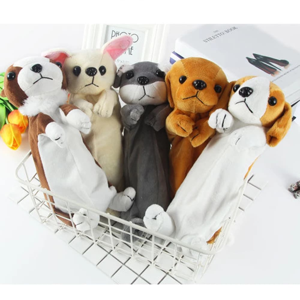 Astuccio per matite per cani in peluche di cartone animato Articoli di cancelleria Kawaii Forniture per il ritorno a scuola Astuccio per matite carino Astuccio per ragazze Regalo per bambini