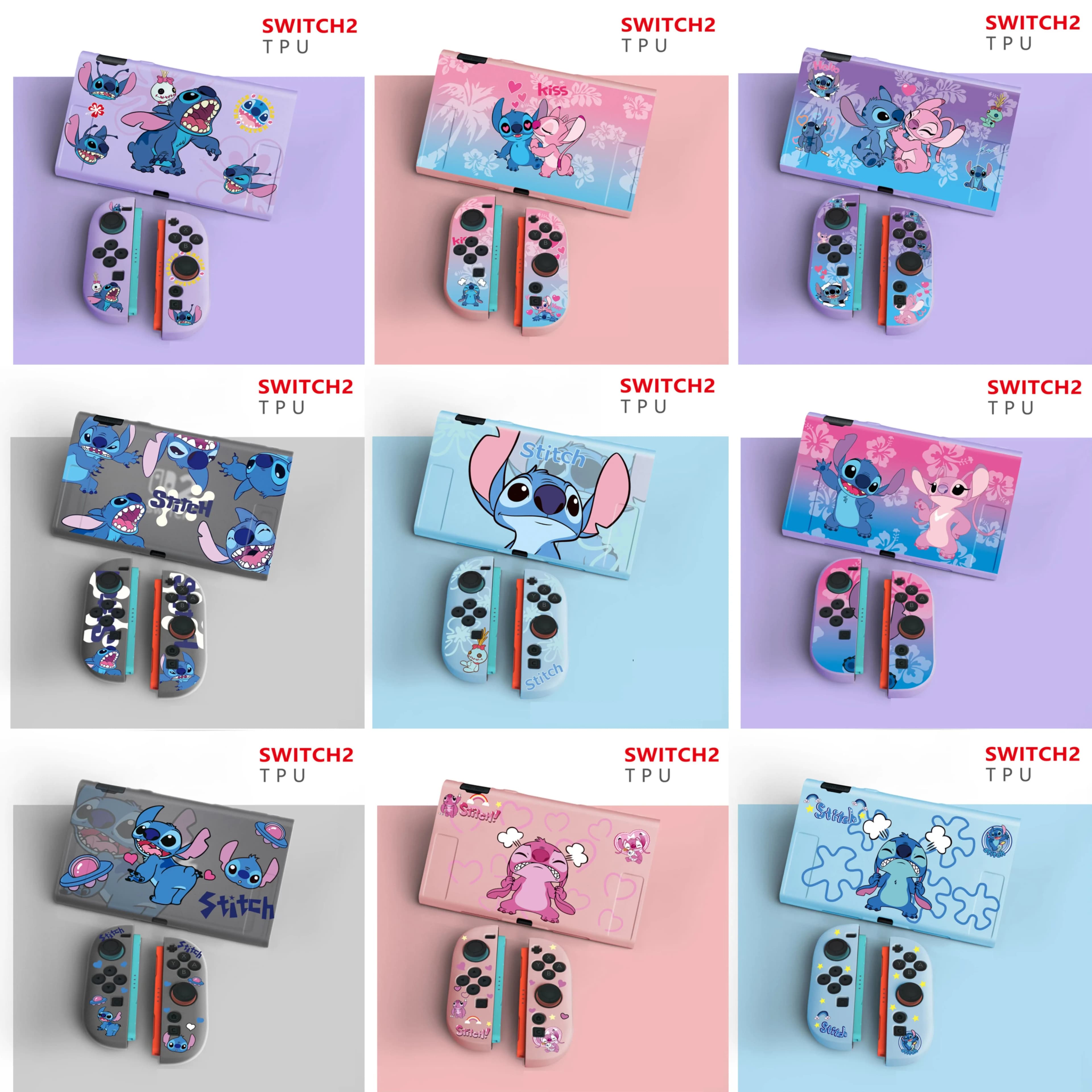Custodia Protettiva Morbida Anti-Caduta per Nintendo Switch 2 - Nuova Serie Stitch - Accessori per Console da Gioco