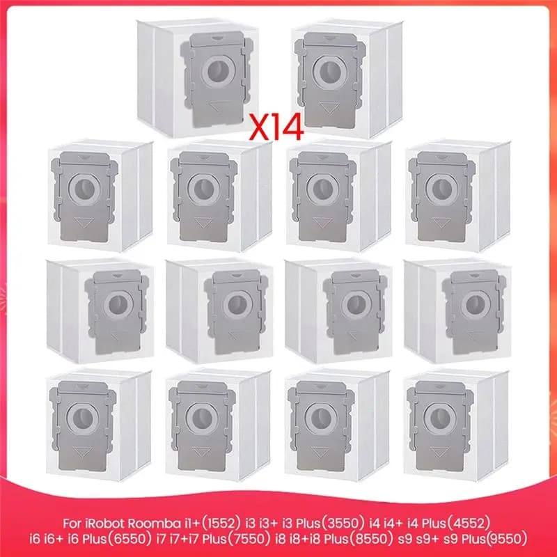 BOFO 14 sacchetti per la polvere compatibili con i robot aspirapolvere Irobot Roomba I1+ I3 I3+ I4 I4+ I6 I6+ I7 I7+ I8 I8+ S9 S9+ - Accessori