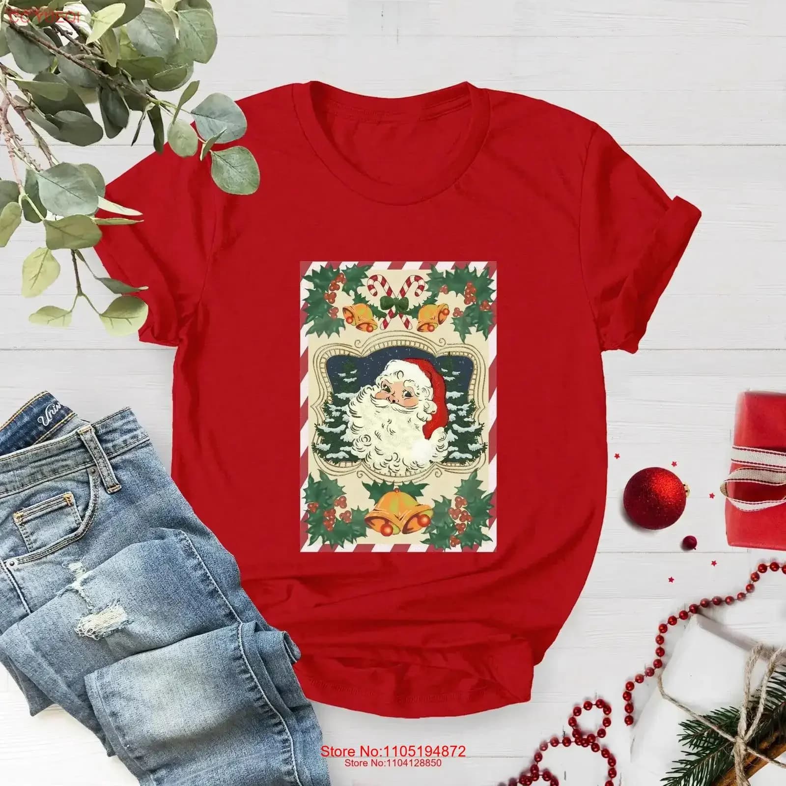 Maglietta vintage di Babbo Natale Carta dei tarocchi Retro Vacanze di Natale vintage Lavato Grafica elegante Abiti firmati di moda traspiranti