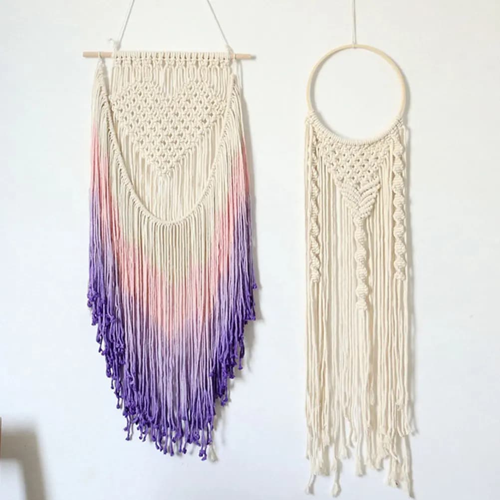 Bamboo Circle Decoration DIY Dream Catcher Hoops Wood Round Frame for Party Christmas Room Wall Hanging Crafts Bamboo