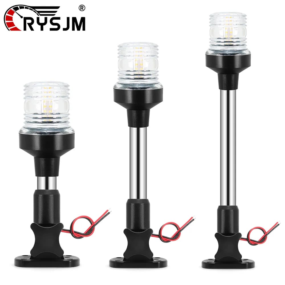 Luce di navigazione 12-24V LED impermeabile pieghevole luce di ancoraggio lampada di segnalazione a vela per accessori per yacht per barche marine rotazione 180