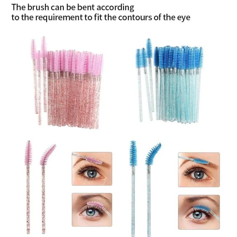 Disposable lip brushes, eyelashes mascara applicators, lipstick cotton sticks, lip gloss brushes 2 in 1 - Offer set, tools and makeup applicators