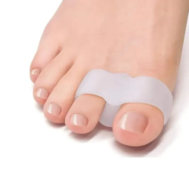 2 pz = 1 paio Silicone Due Fori Punta Separatore Gel Piede Dito Protezione Borsite Ortopedico Alluce Valgo Guardia Raddrizzatore Pedicure