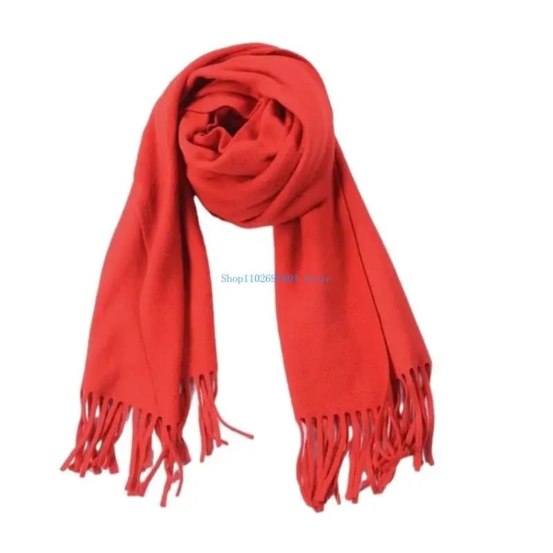 N7YF Womens Plaids Blanket Winter Scarf Warm Large Wrap Shawl Tassels Decor