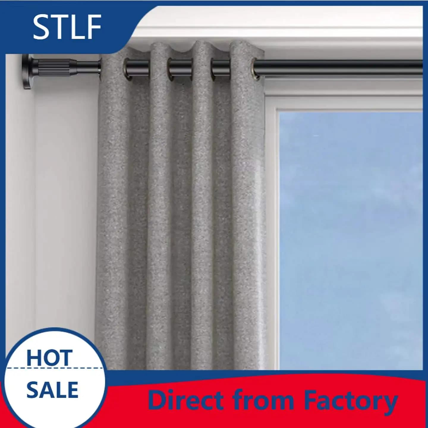 sttl Cheap Bay Window Modern Adjustable Curtain Rods Spring Curtain Pipe Price Tension Shower Curtain Rod curtains not included