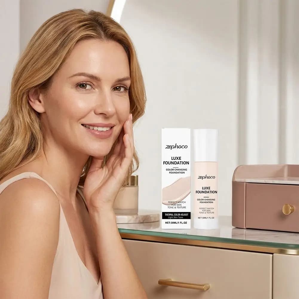 Fondotinta liquido sbiancante a lunga tenuta da 2 g, fondotinta di lusso che cambia colore, perfetto per la texture del tono della pelle