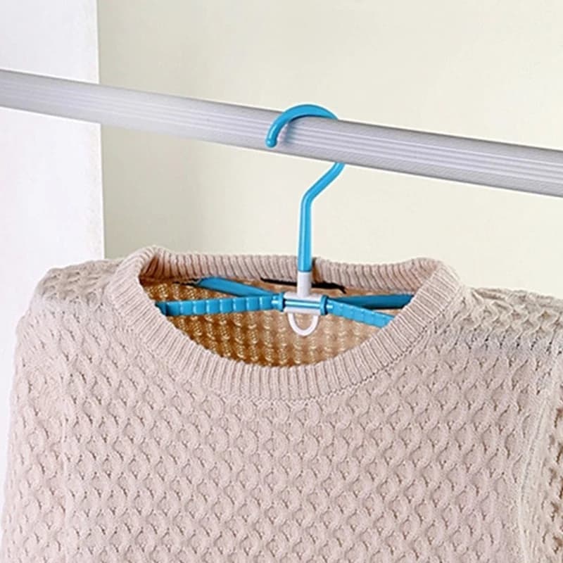 ABNL 6 pezzi/set appendiabiti antiscivolo in plastica a forma di 8, salvaspazio, stendibiancheria, appendiabiti