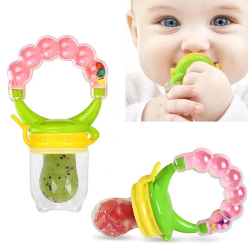 Massaggiagengive per bambini per denti Bebe Ciuccio Alimentatore per alimenti freschi Accessori per neonati Neonato Silicone Riso Cereali Bottiglia di frutta Spremere