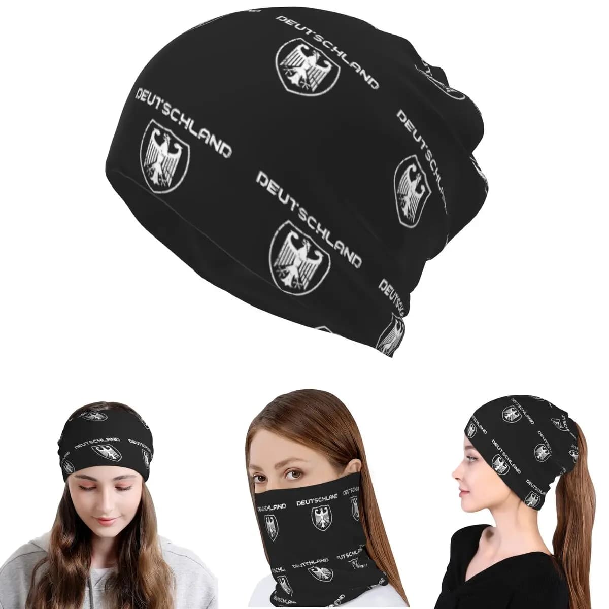 German Eagle Bandana Neck Cover Mask Scarf Warm Face Mask Beanies Hat Unisex Adult Winter