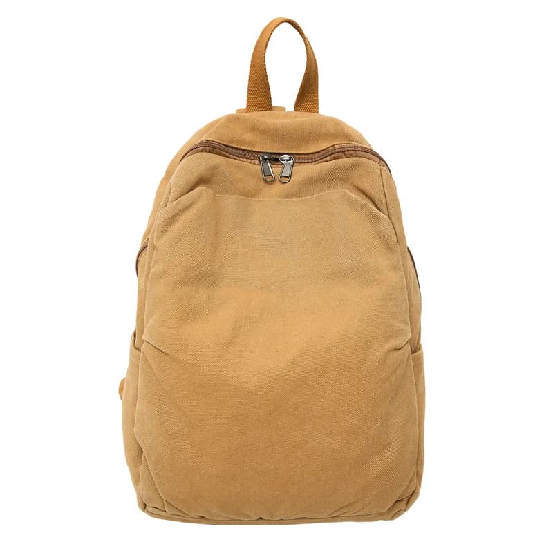 Zaini in tela solida borse da scuola in cotone 100% cartelle di stoffa in stile coreano semplici pacchetti di spalle nere per il tempo libero o da viaggio