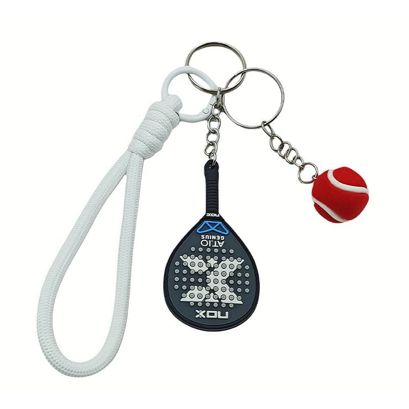Nox Keychain, cute combination of tennis rackets, sports fashion accessory, perfect gift for sports enthusiasts
