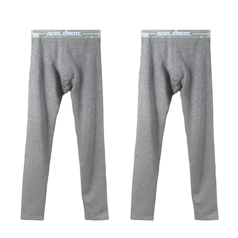 2 pezzi di biancheria intima invernale da uomo, mutande lunghe ispessite e in velluto, leggings slim fit in un unico pezzo, pantaloni in cotone per giovani, pantaloni termici