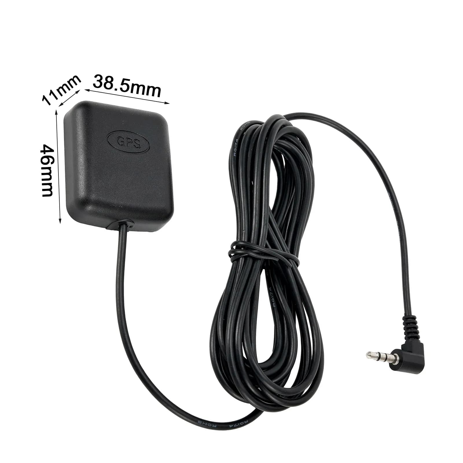 Modulo Ricevitore GPS per Auto con Antenna 3.5mm a Gomito per Auto, Camion, SUV, Dash Cam, Accessori GPS Esterni