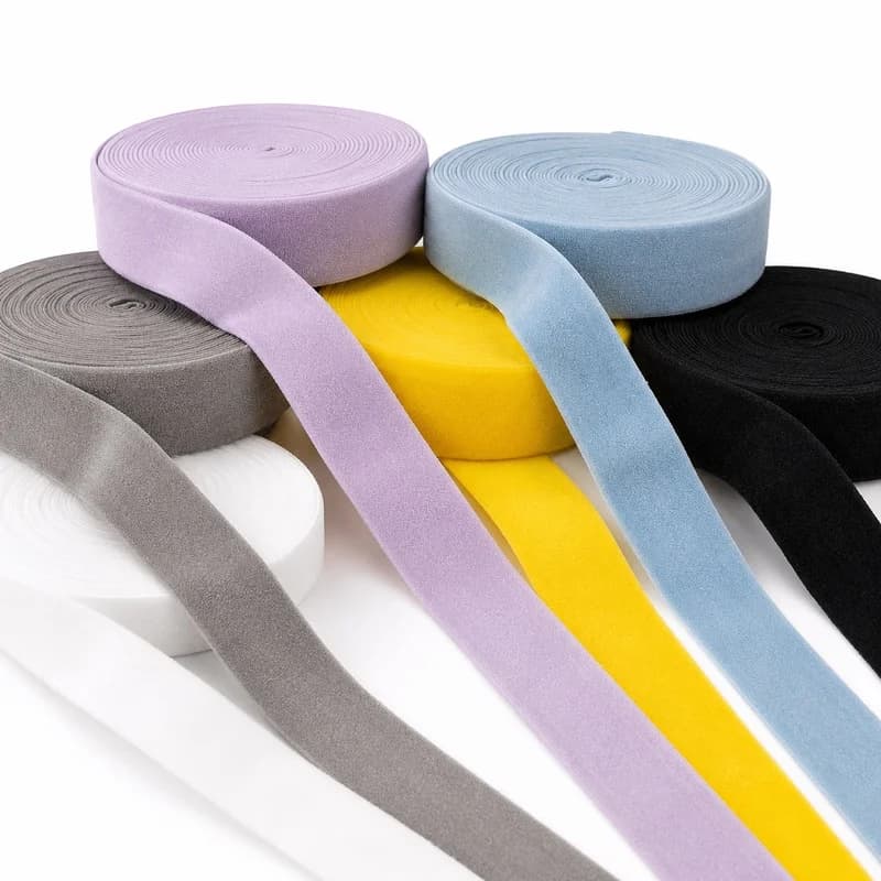 Meetee 50/100M 20mm Fold Over Elastic Band Stretch Binding Tape for Underwear Lingerie Baby Clothing Headband Sewing Supplies