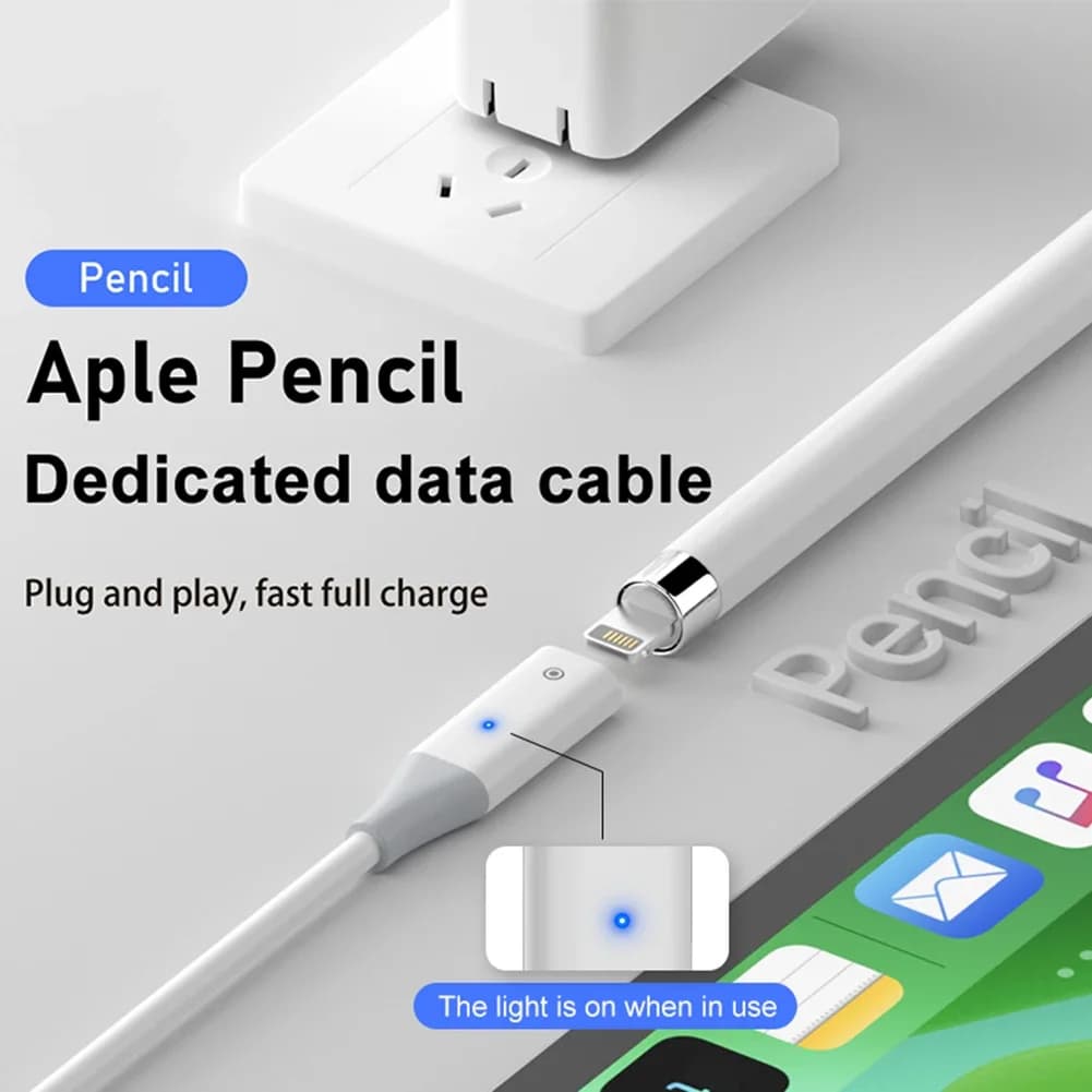 USB A/Tipo-C pen charging cable, male to female extension, plug and play for Apple Pencil first generation