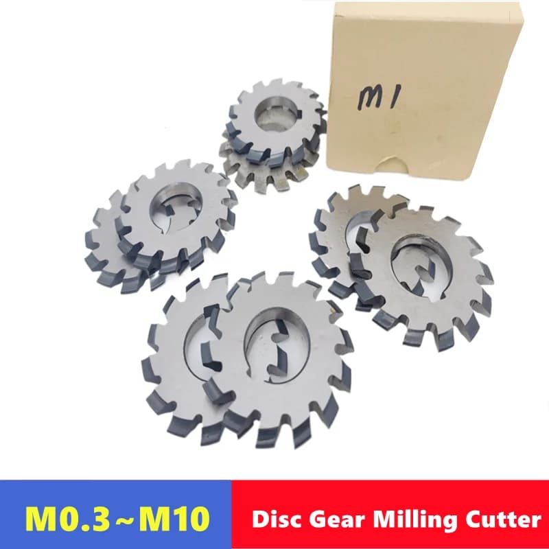 Fresa a Disco HSS per Ingranaggi M0.3-M10, Angolo di Pressione PA20 Gradi NO.1-NO.8 per Taglio CNC di Ingranaggi