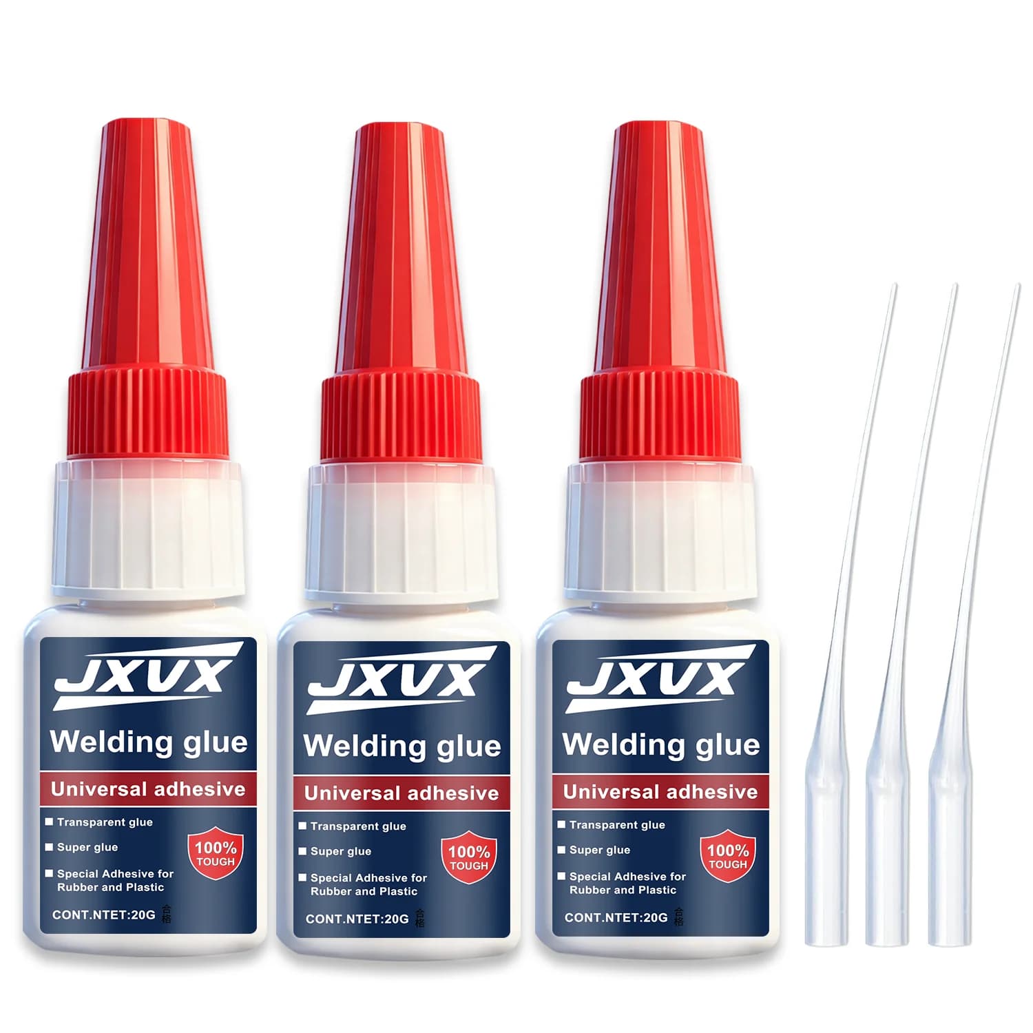 JXVX Extra Strong Oily SuperGlue for Plastic Welding Wood Metal Glass Ceramic Jewelry Repair Glue Tools 20g/50g