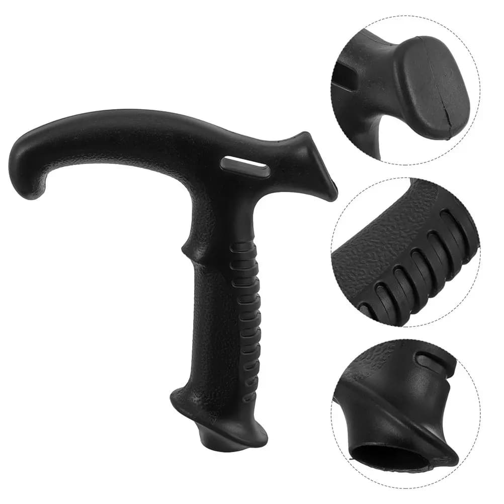 2 Pieces Trekking Stick Accessories: T-Shirt Padded for Hiking Sticks, Anti-slip Plastic Hand Support Comfortable, Easy Installation, Large Appearance