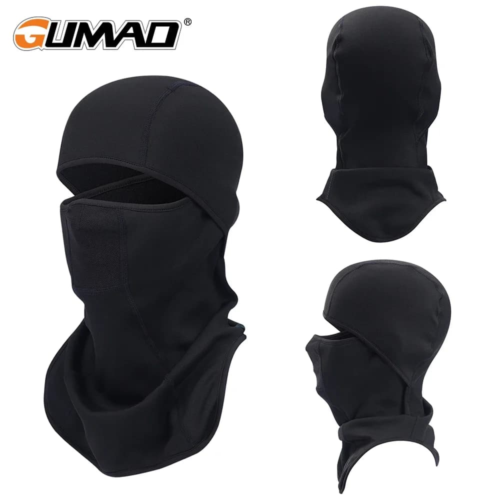 Inverno Maschera a pieno facciale Passamontagna in pile Scaldacollo termico Casco da ciclo Cappuccio Sci Snowboard Cappelli neri Copricapo Sciarpa Uomo Donna