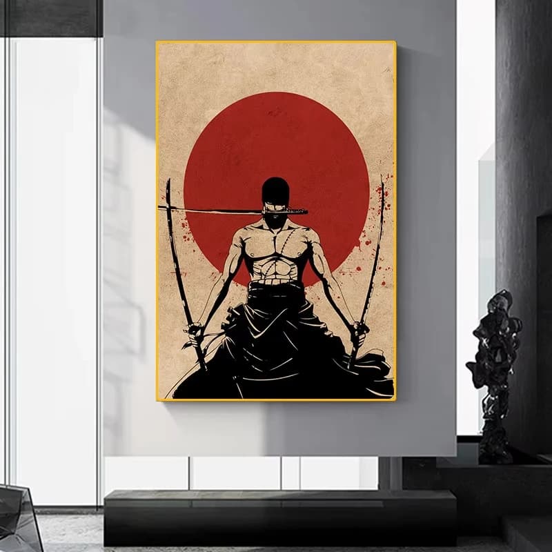 Kit Pittura Diamante 5D One Piece Zoro Anime, Ritratto con Strass a Copertura Totale, Decorazione Murale per la Casa