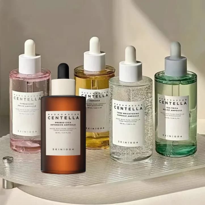 Series of Korean Centella Ampolles, Purifying Intensive Serum, Illuminant and Lenitive for the Care of Face Pigs, Skin Care Products