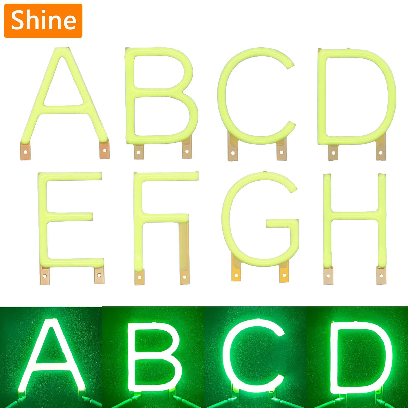 Lampadina a Filamento LED COB Verde con Lettere in Inglese, DC3V, Stile Edison, Componenti per Lampade, Diodi per Decorazioni Fai-da-Te per Feste e Veicoli