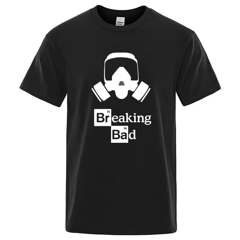Hot American TV Show Fans Graphic T‑Shirt Gas Mask Element Print Unisex Casual Short Sleeve Pop Culture Novelty Streetwear Tee
