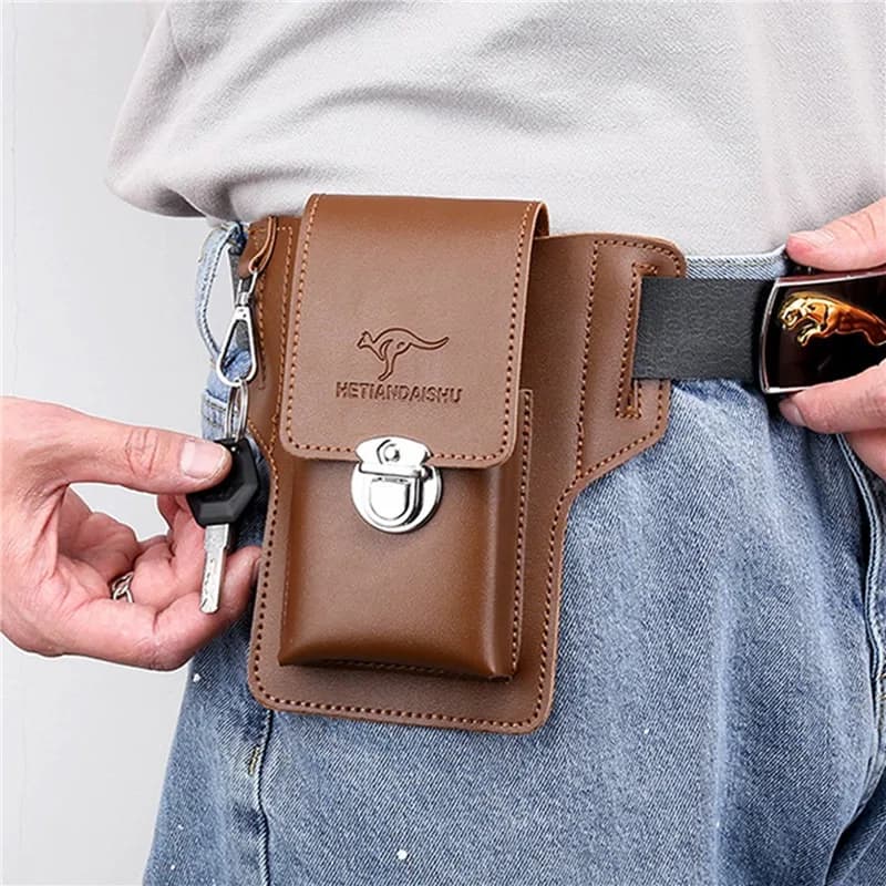 Marsupio da uomo in pelle moda marsupio per telefono marsupio marsupio da uomo marsupio multifunzionale resistente all'acqua borse a tracolla