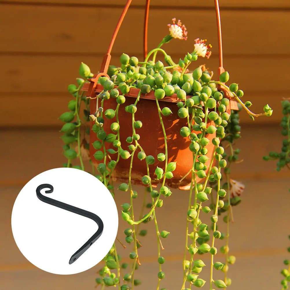 Wall Mounted Hanging Hook for Garden Outdoor Indoor Use Rustproof Heavy Duty Iron Bracket for Lanterns Wind Chimes Bird Feeders