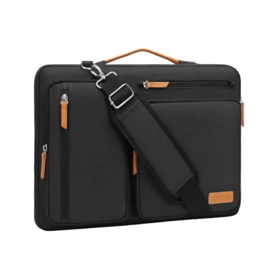 Borsa a tracolla protettiva per laptop 360, compatibile con MacBook Pro, HP, Dell, Lenovo, Asus Notebook, apertura laterale M