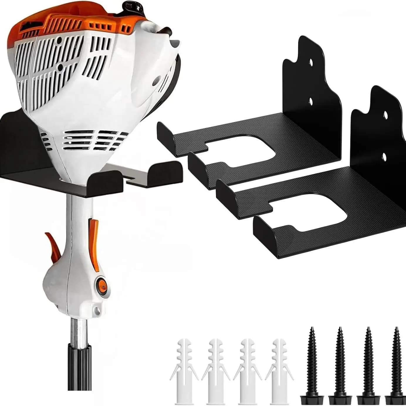 Garage Organizer Rack, Trimmer Stand, Garden Electric Tool Holder, Lawn Mower Hedge Trimmer Pruning Shear Wall Mounted